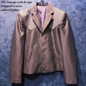 【 doppio】70’s vintage york design cropped western tailored jacket