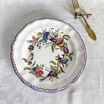 飾り皿　ハンドペイント ラフタッチの植物柄（壁掛金具付き） 12TWcz4