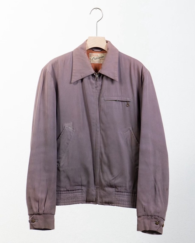 vintage "HERCULES" gabardine rayon jacket / COLOR:FADED PINK