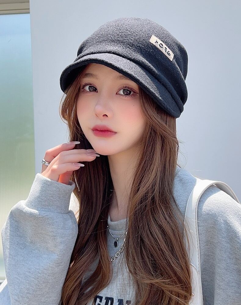 帽子 ニットキャップ つば キャスケットニット帽 伸縮 カジュアル 大人