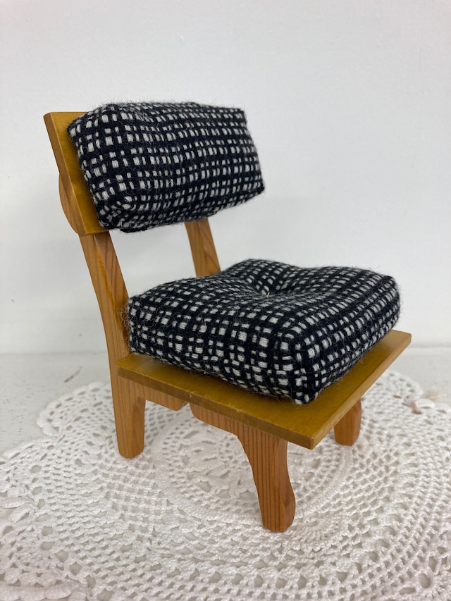 sokko's chair 黒と白の織生地