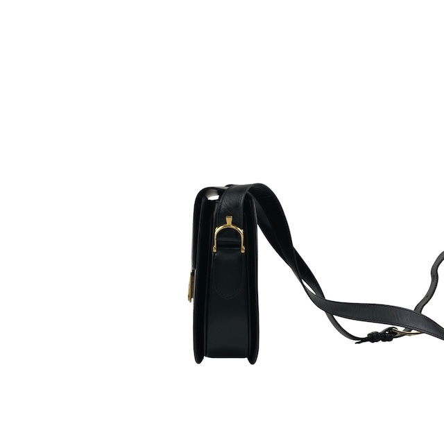 CELINE セリーヌ ショルダーバッグ ブラック ホースキャリッジ レザー vintage ヴィンテージ オールド jw6dji