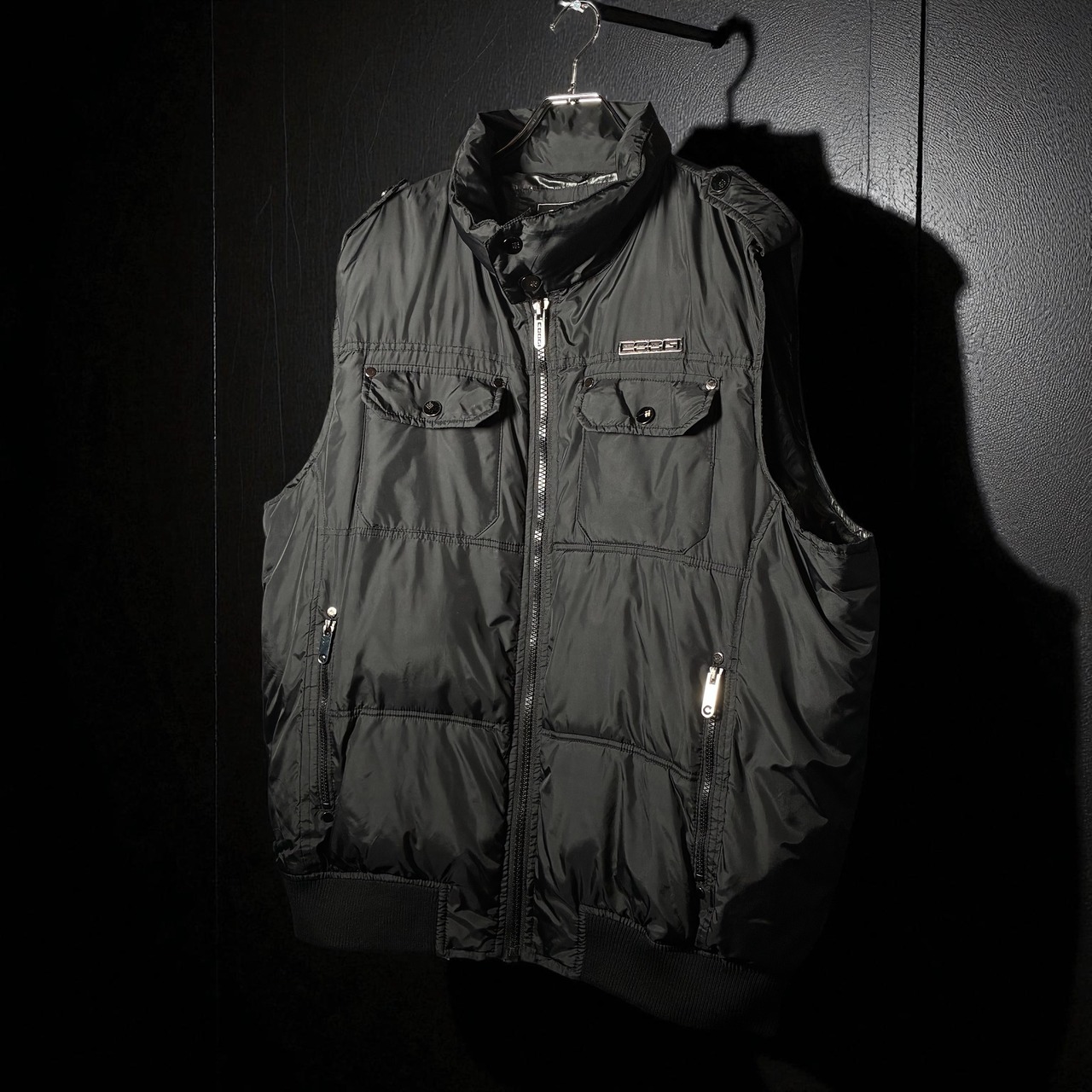 COOGI ナイロンベスト 中綿 ブラック クージー ビッグサイズ XXXL