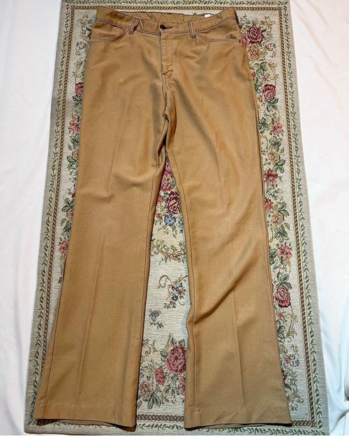 70's〜 FARTH "pink beige"colour  bootscut pants 【L】