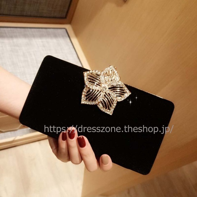 パーティーバッグ チャイナ風バッグ 手作りバッグ 手持ちショルダー チェーンバッグ 宴会 二次会 女子会 結婚式 チャイナドレスバッグ プレゼント レトロ ブラック 黒い ベルベット ラインストーン