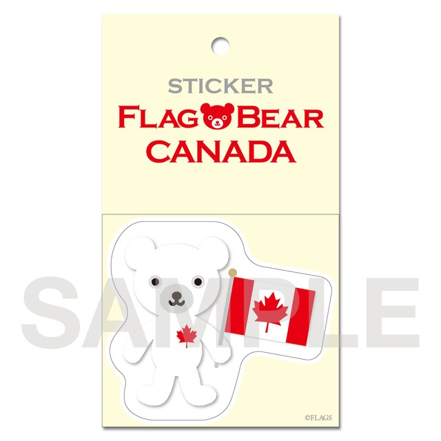 FLAG BEAR STICKER ＜CANADA＞ カナダ （大（L））