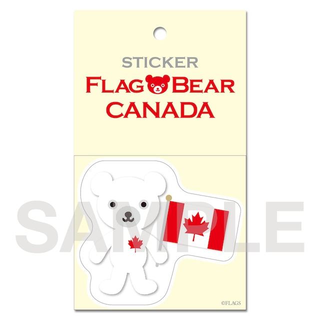 FLAG BEAR STICKER ＜CANADA＞ カナダ （大（L））