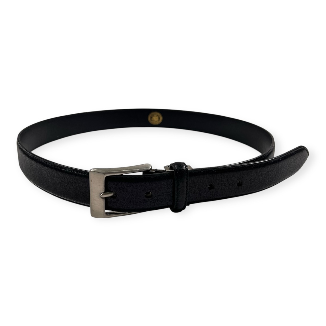 J.PRESS ジェイプレス レザーベルト ハトメ 5穴 /ブラック/ビジネス