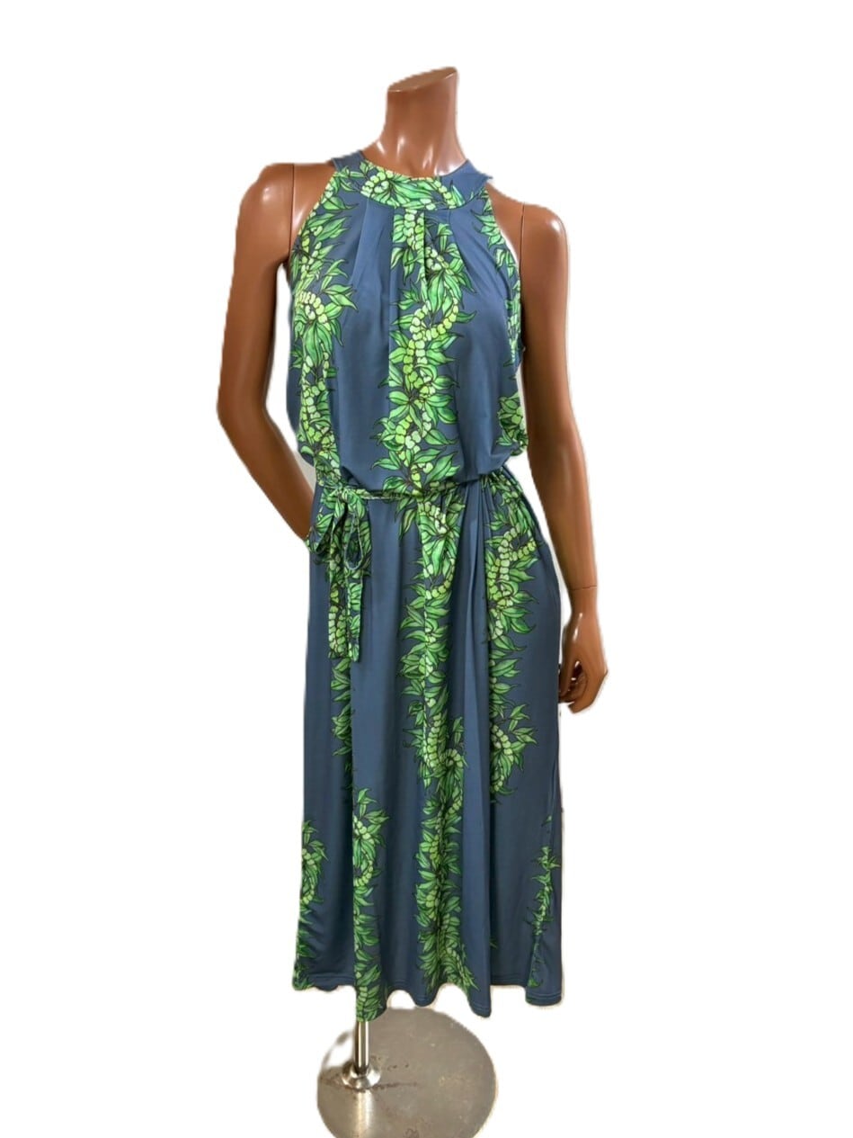 サークルワンピース マイレモキハナ柄 エアフォースブルー