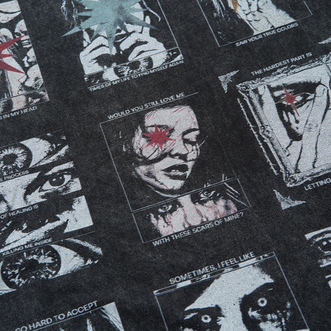 VINTAGE ストリート バンドプリント Tシャツ T1712