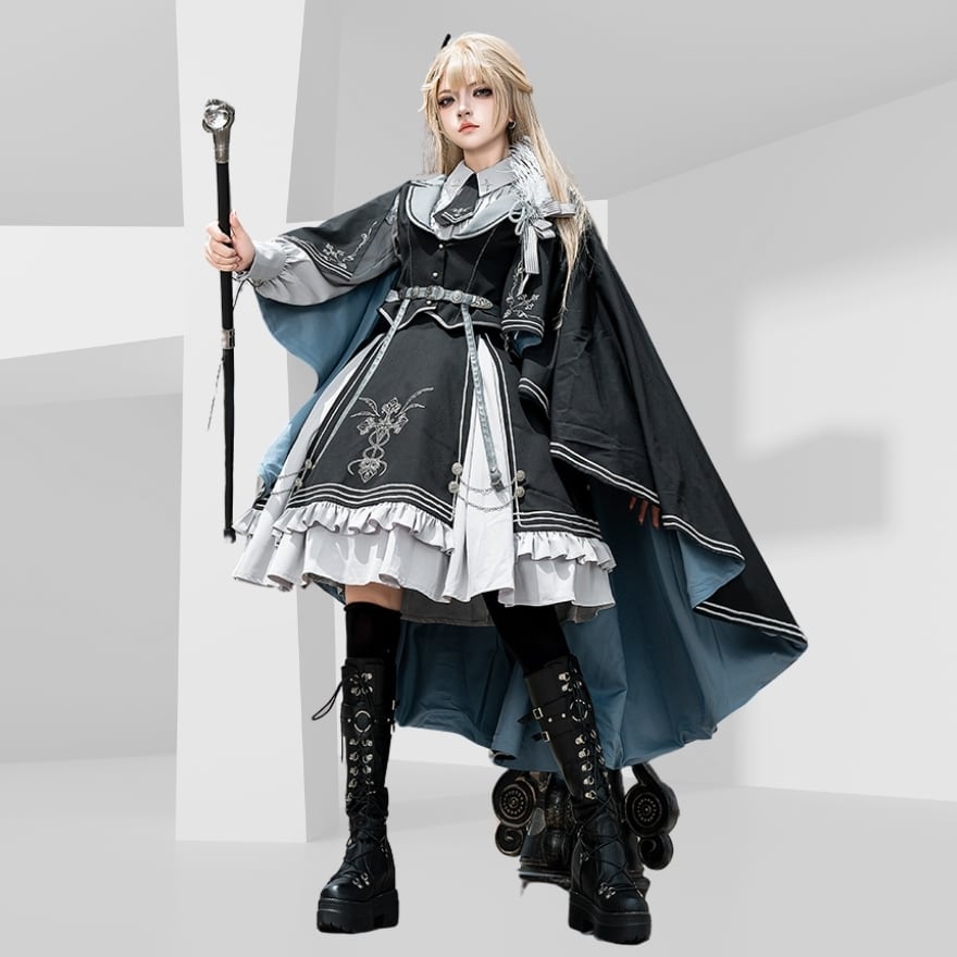 サブカル 服 地雷系 通販 系 フルセット ミリロリ 軍服 6点セット コスプレ 概念コーデ イベント 舞台 ステージ衣装