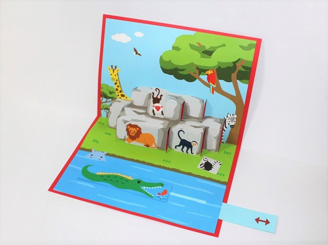 ポップアップカード 手作りキット 動物 そあとの庭