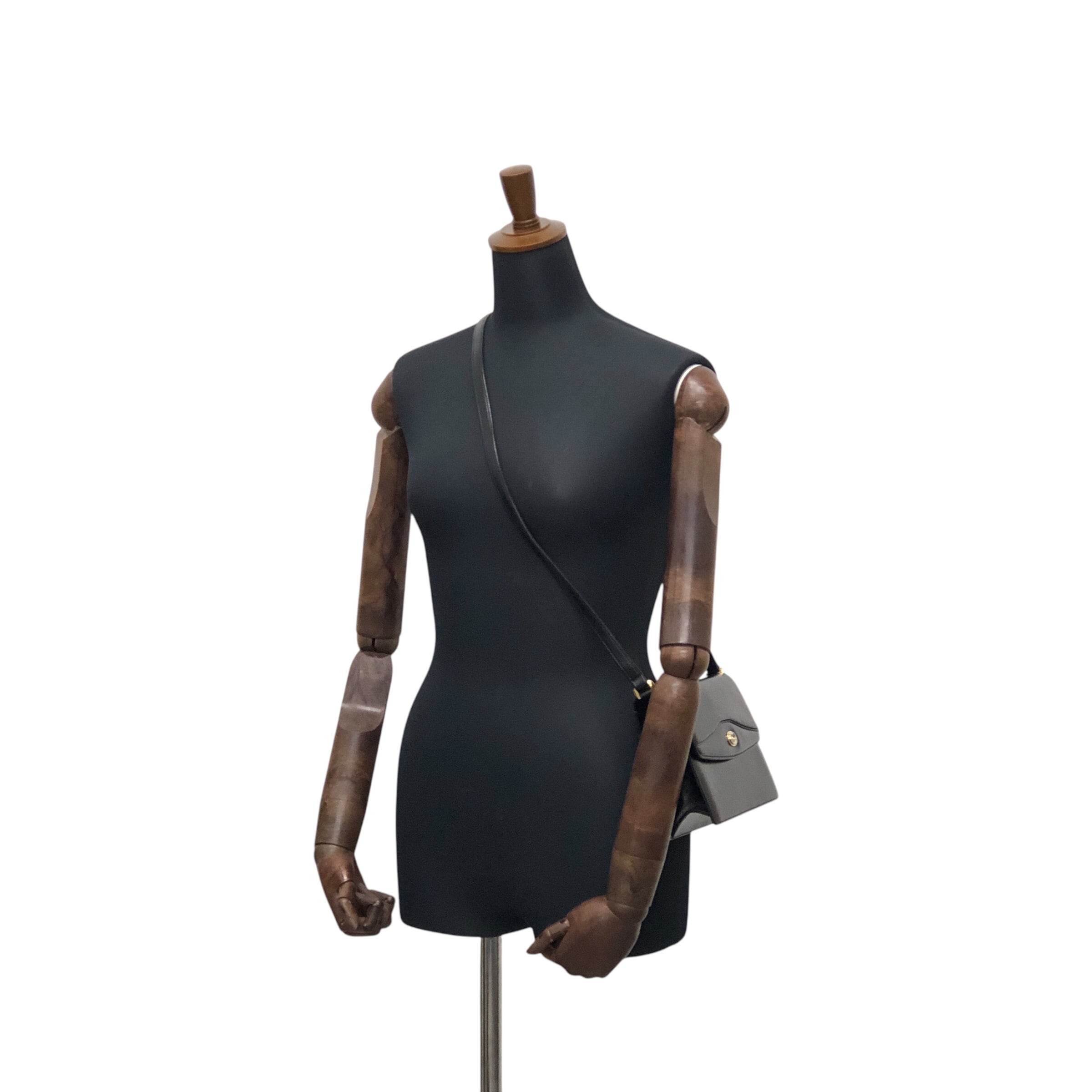 GUCCI グッチ ショルダーバッグ ブラック GG レザー vintage