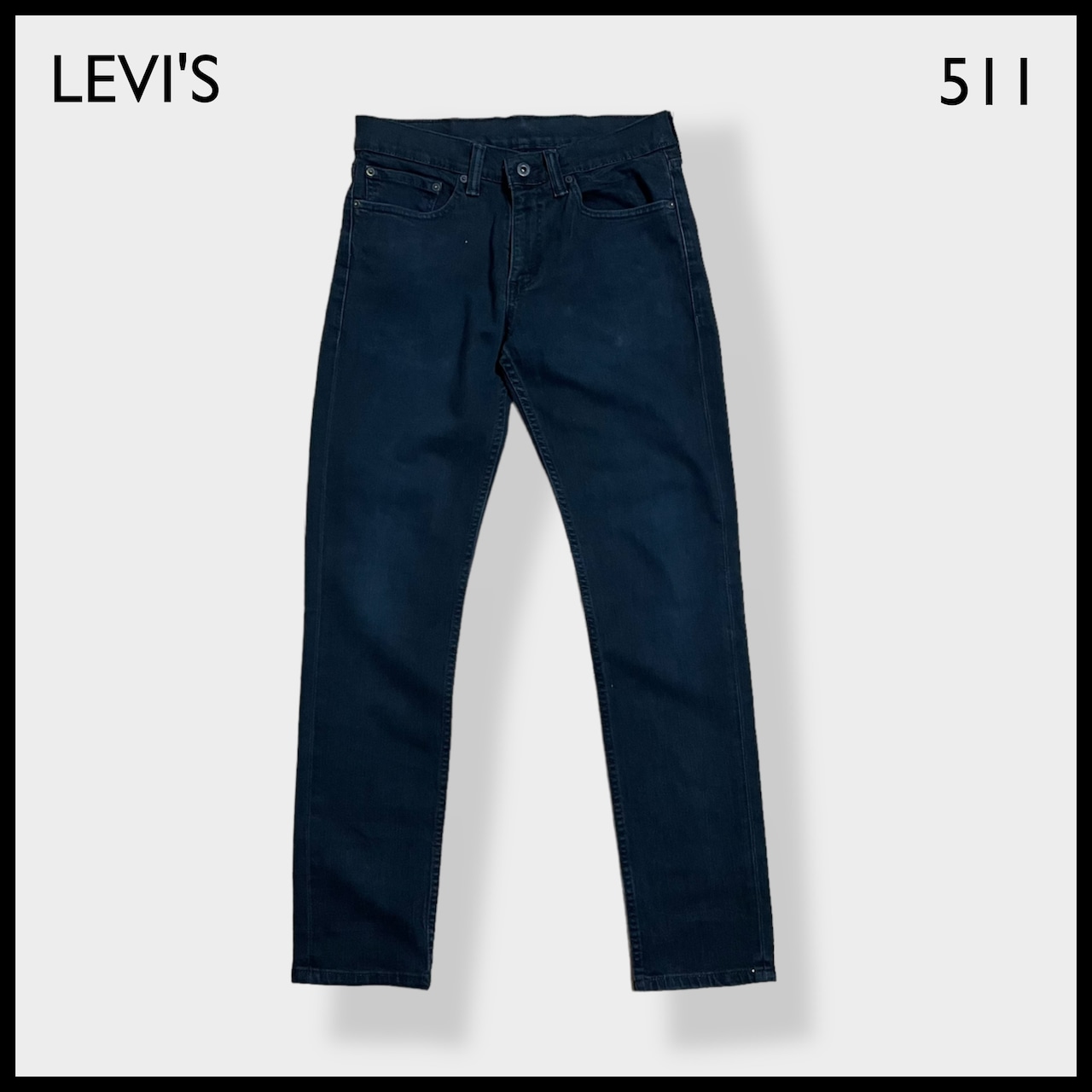 【LEVI'S】メキシコ製 511 ブラックジーンズ デニム ジーパン スリム ストレート スキニー 細身 美脚 足長効果 ジッパーフライ ストレッチ W31 L32 リーバイス US古着