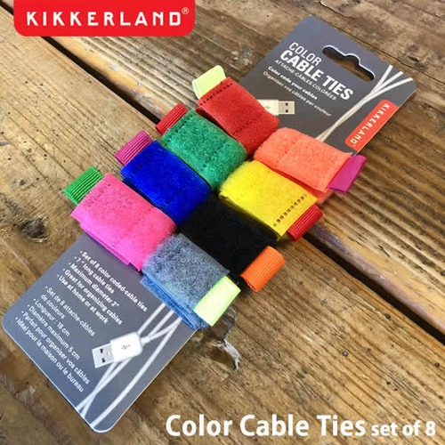 Color Cable Ties set of 8 カラーケーブルタイ ８色セット 結束バンド 配線整理 KIKKERLAND キッカーランド DETAIL