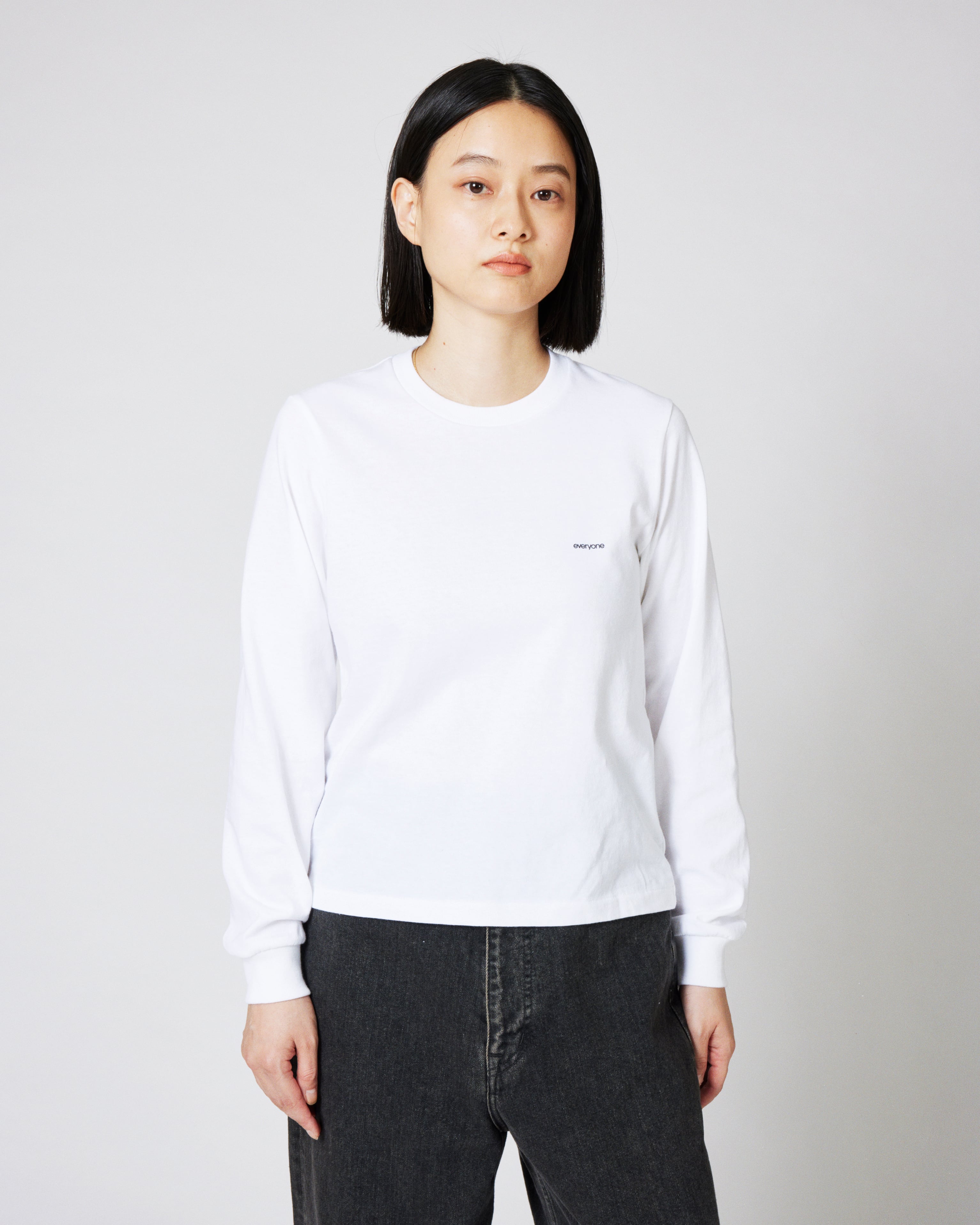 everyone original logo american cotton long sleeve tee petit