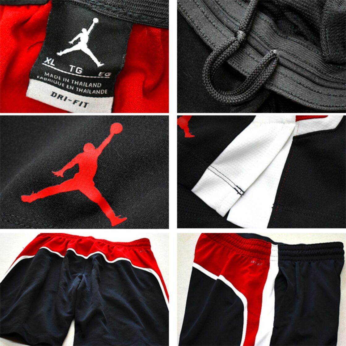 1点物◇ジョーダンJORDANショーツ黒赤ショートパンツ古着メンズXL 