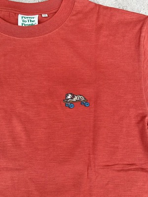 POWER TO THE PEOPLE / ブルドッグスケート / T SHIRT / Tシャツ / チェーンステッチ / 刺繍 / 半袖 / 4501060-103