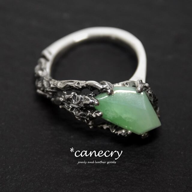 糸魚川翡翠のリング | 天然石ジュエリーの Canecry