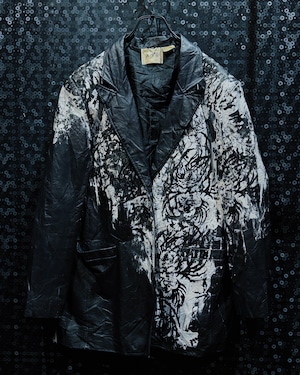 【ÆIEM】“再倖築”vintage Painted Leather Tailored Coat