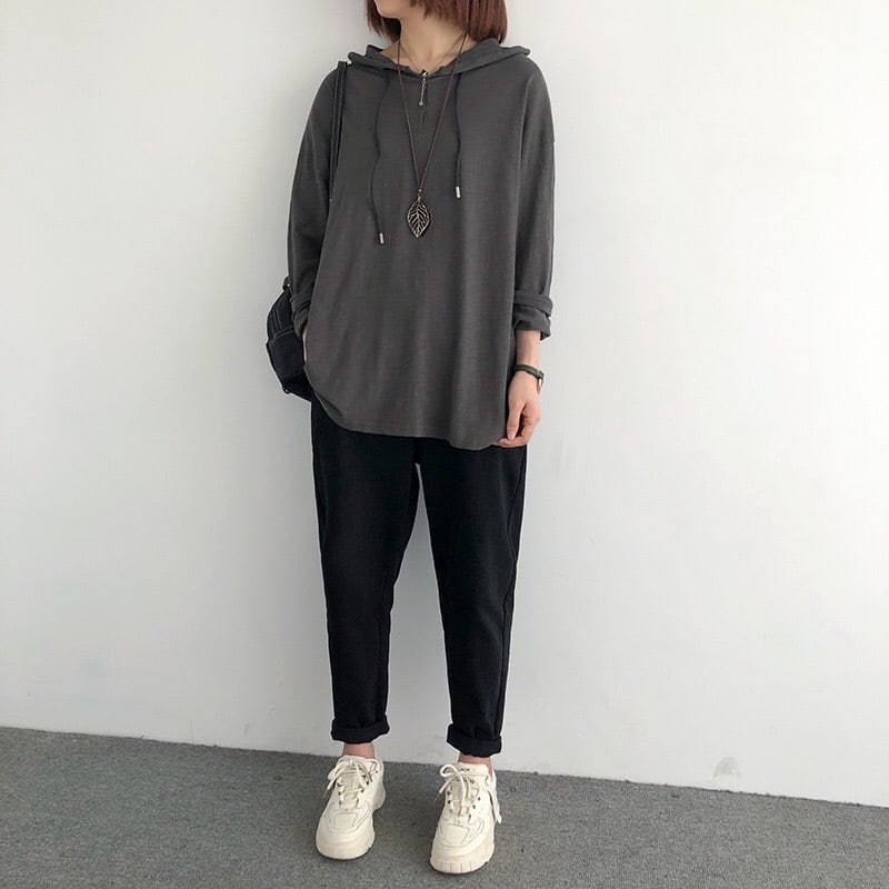 [KEWJYUE] パーカー レディース ロングtシャツ スウェット 服 チュニ