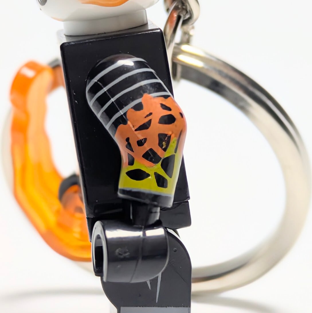 ♧【 ブロックフィギュアキーホルダー 】 Ghost Rider ( ゴーストライダー ) / ジョナサン ( ジョニー ）・ブレイズ / Marvel Comics　〚アメリカン雑貨 アメトイ〛