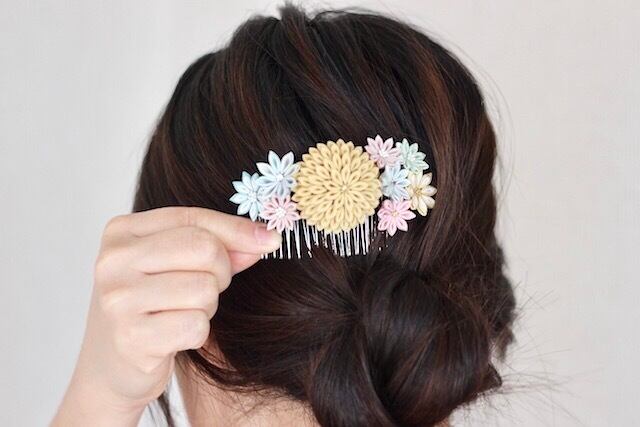 つまみ細工 コーム