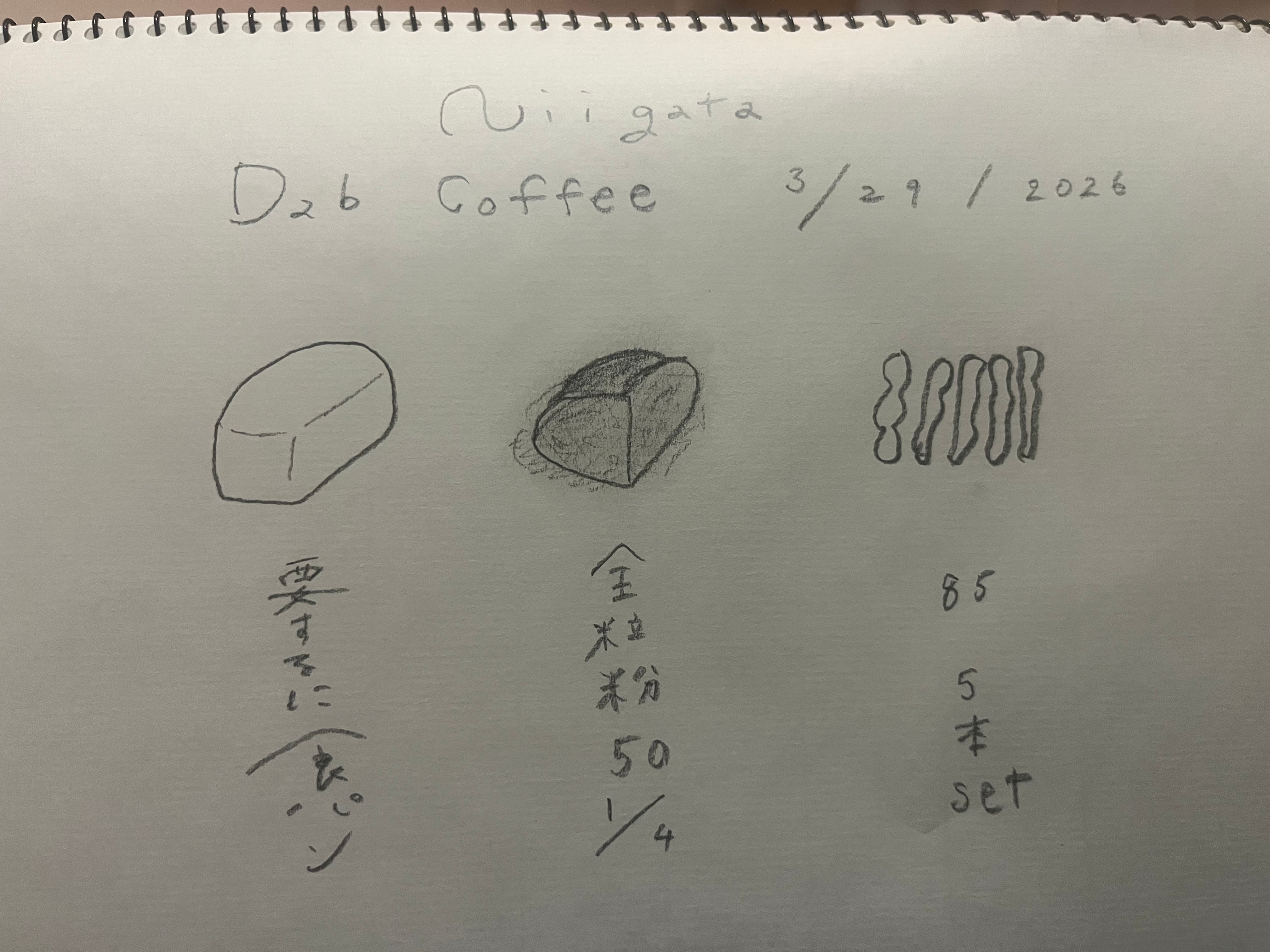 3/29新潟dancoffee にて受け渡し 折角なのでひと通りセット
