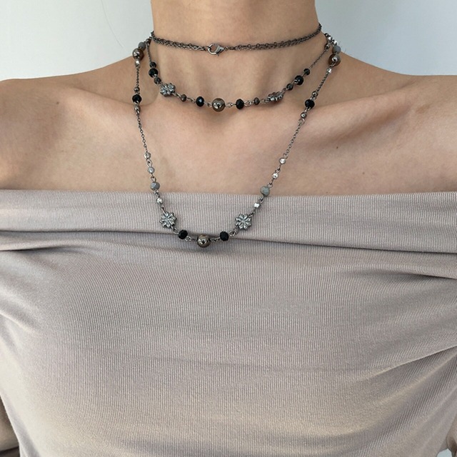 1995ボヘミアン民族風花ビーズネックレス 2s