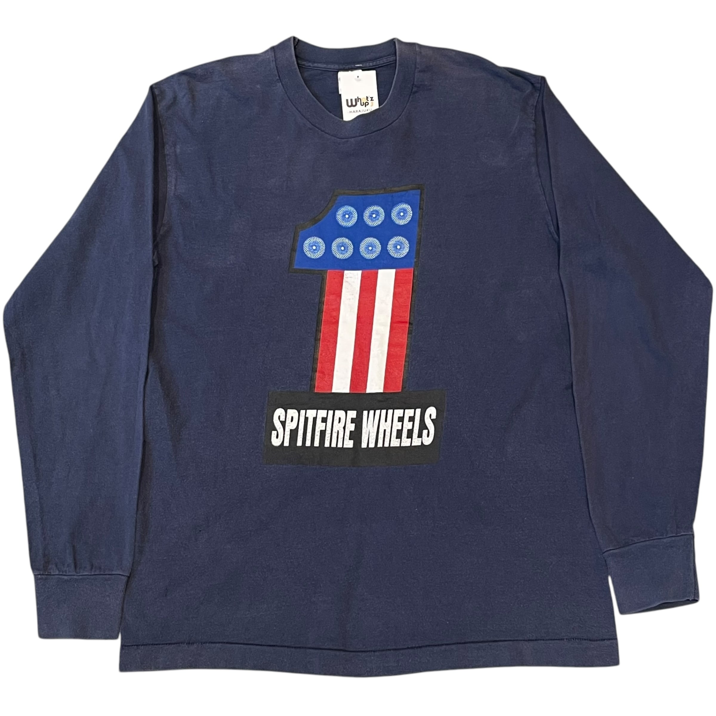 Special!!! Early 90s SPITFIRE "No.1 logo" Harley Davidson parody L/S T-shirt