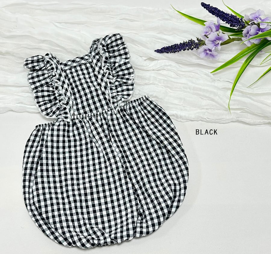 gingham frill dress S ~ XL 3color / 犬服 ワンピース 夏 韓国犬服 ギンガム チェックフリル ノースリーブ ドレス 涼しい ドッグウェア