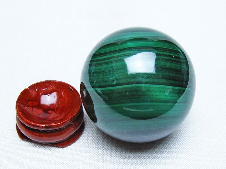 マラカイト 丸玉 40mm スフィア 置物 一点物 141-8335 | 天然石