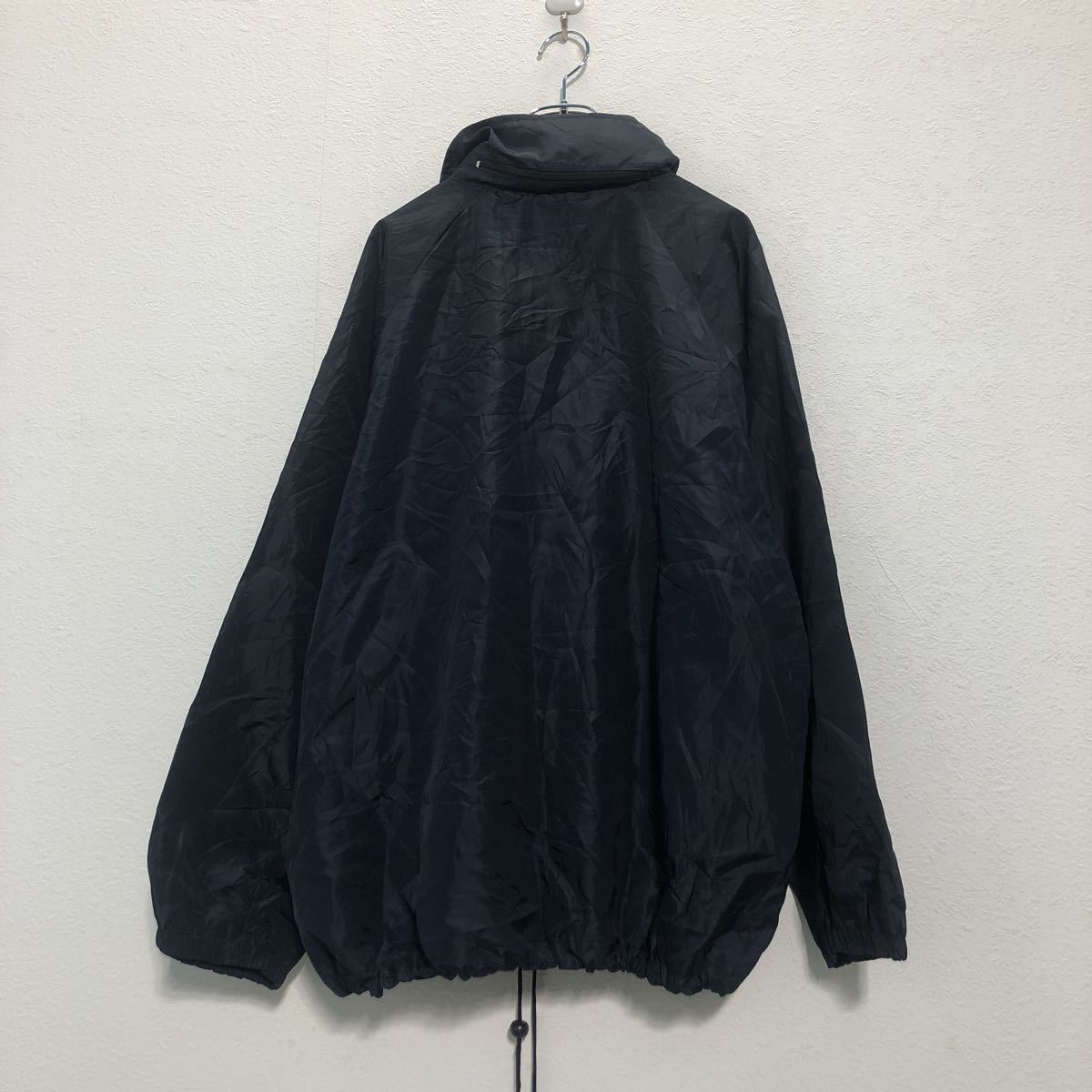 ナイロン コーチ ジャケット L ネイビー レッド シルバー ポケット