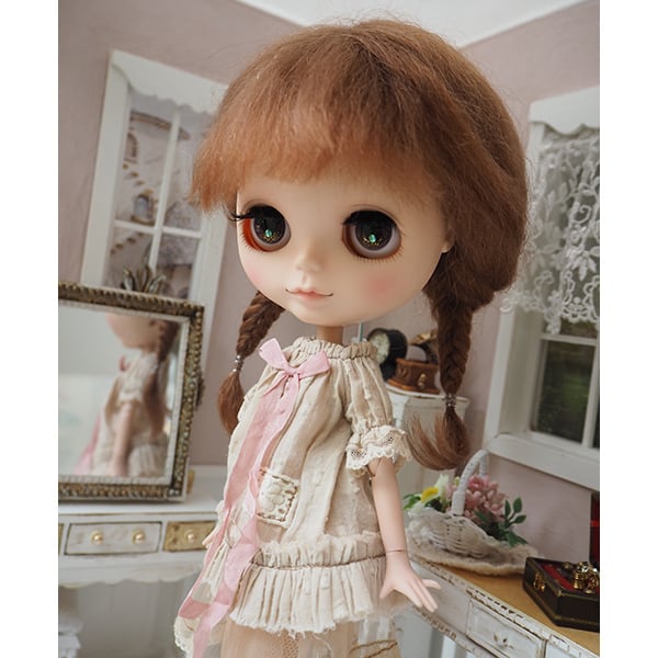 ネオブライス モヘアウィッグ フィッシュボーンおさげ CB 10インチ/ドール Blythe Pulip | Bonbon rouge Doll  wig shop powered by BASE