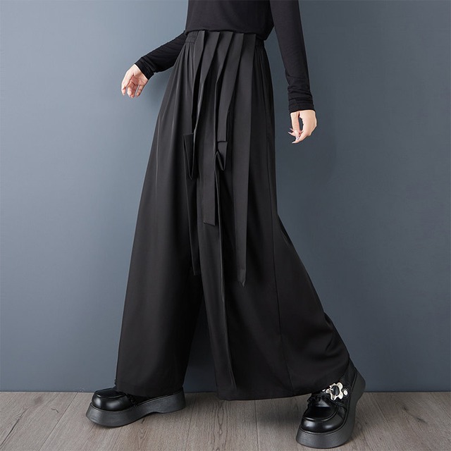 ラップ風 モード ワイド キュロット  00299