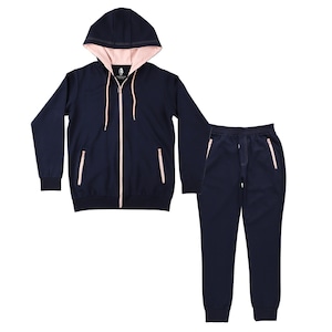 Unisex HoodieTop and Bottom Blueberries & peach