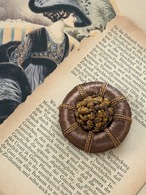 輸入デザインパーツ ロゼッタ ブラウン系 カルトナージュ お茶箱 デコレーション材