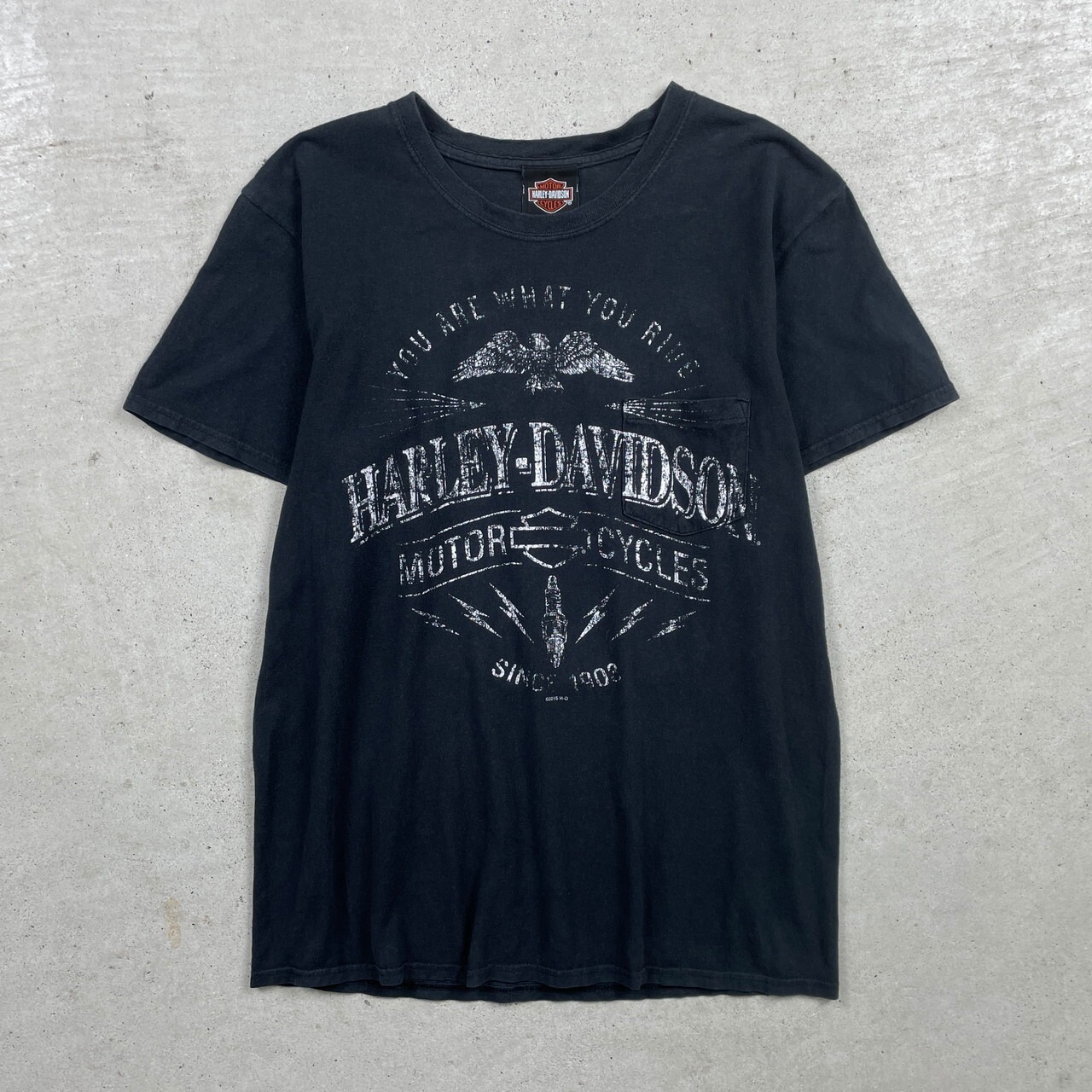 Harley-Davidson ハーレーダビッドソン 両面プリント ポケットTシャツ 