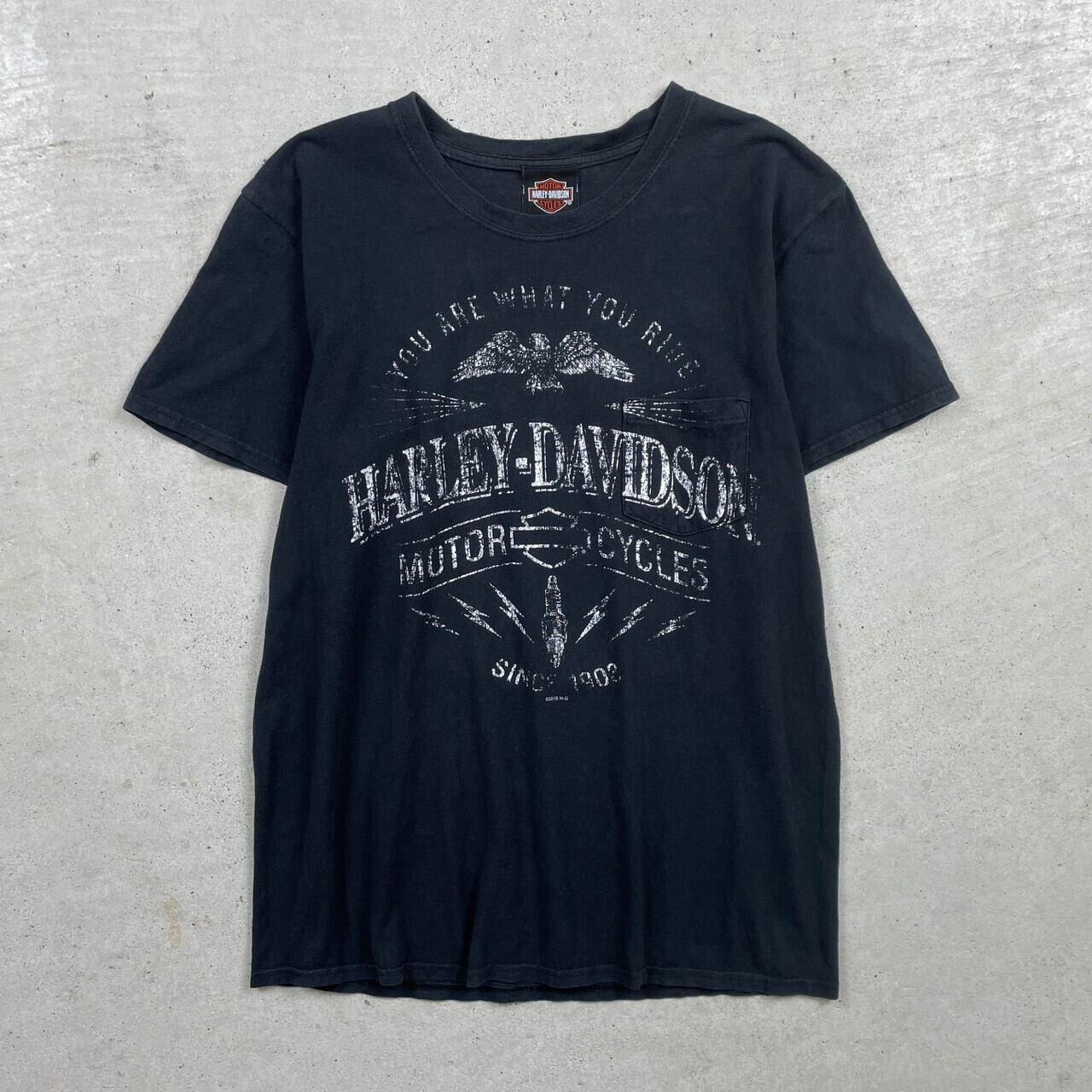 Harley-Davidson ハーレーダビッドソン 両面プリント ポケットTシャツ 