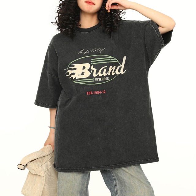 retro wash logo short sleeve tee　レトロウォッシュロゴ半袖ティー　J1134