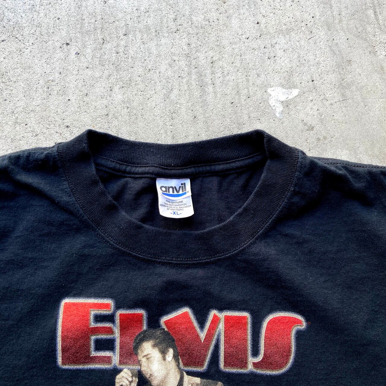 00年代 DIRECT FROM GRACELAND ELVIS PRESLEY エルヴィスプレスリー 両面プリント バンドTシャツ バンT メンズM /eaa343268ホンジュラス製年代