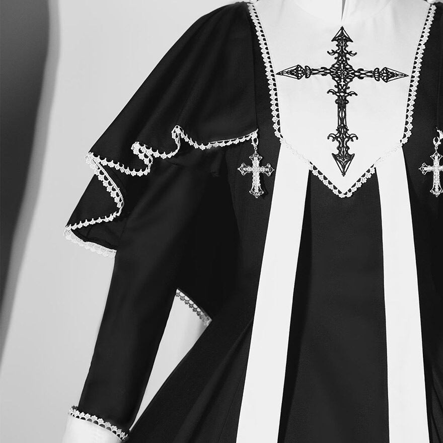 SEASONZ ゴスロリ ケープ シスター 修道女 十字架 羽織り 病みかわいい