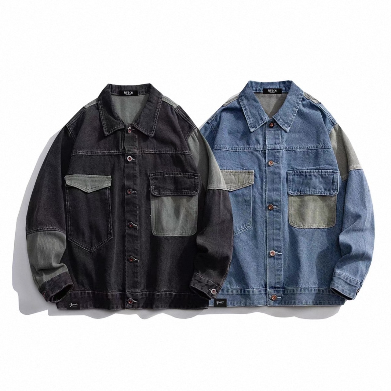 Patch pocket denim shirt 1329 - 5