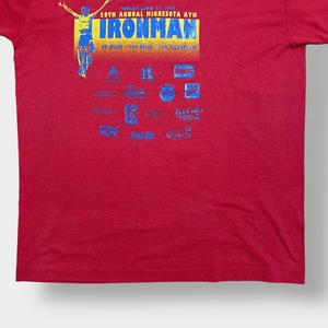 【FRUIT OF THE LOOM】90s USA製 Tシャツ シングルステッチ IRONMAN 1995 アイアンマンレース 企業ロゴ ビンテージ 半袖 US古着