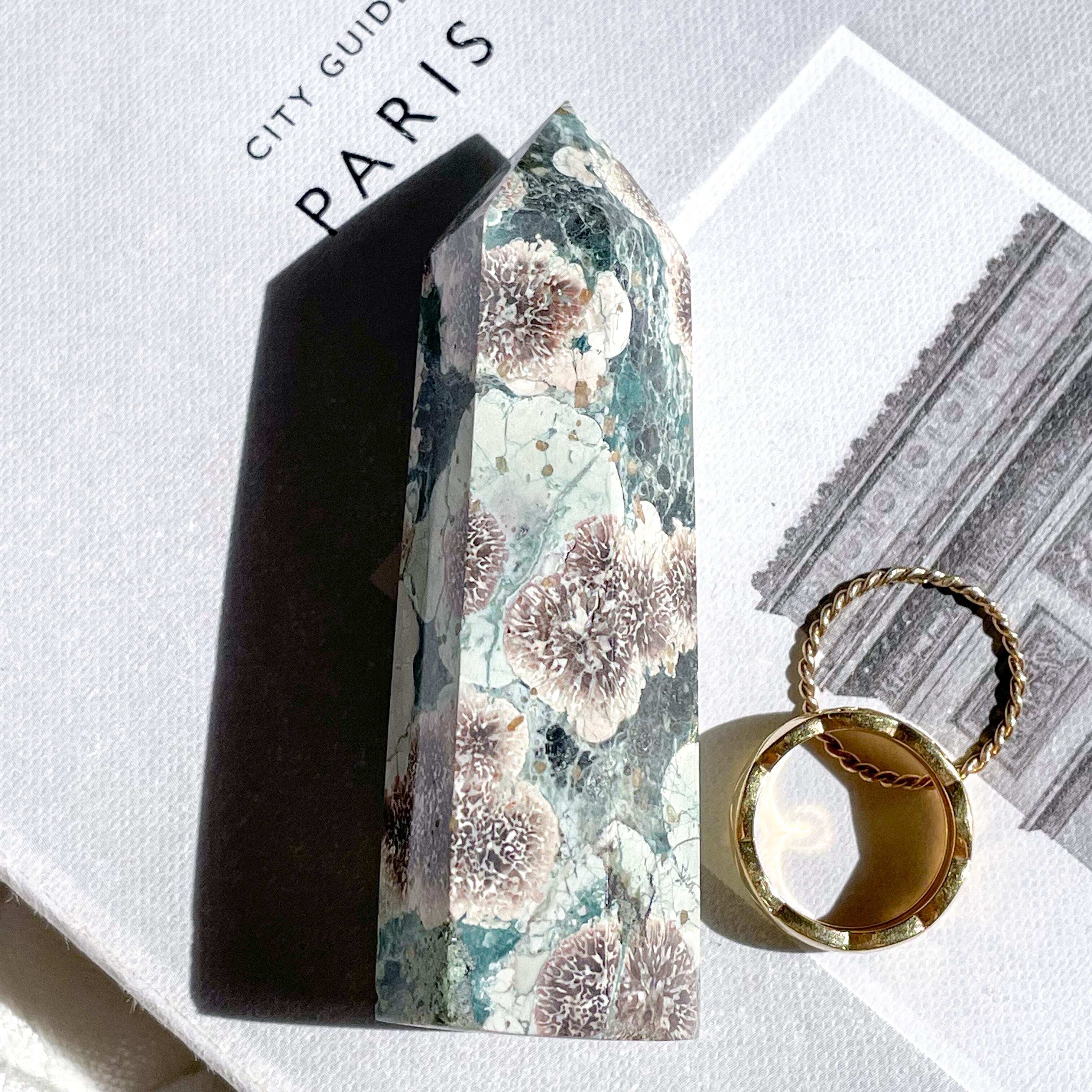 Green Flower Jasper Point 28 ✧ グリーンフラワージャスパー