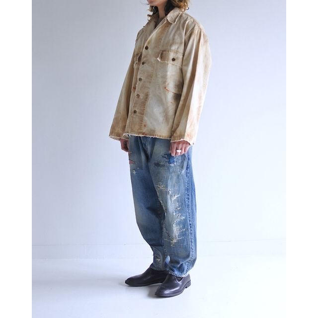 ANACHRONORM AN308 DIRTPAINT M-43 JACKET | MAROON WEBSTORE