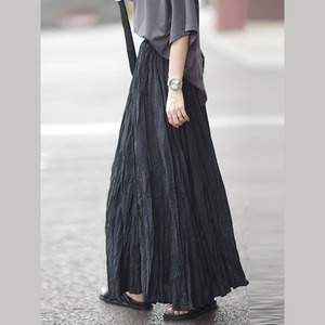 Crinkled Flowy Long Skirt　TO0962
