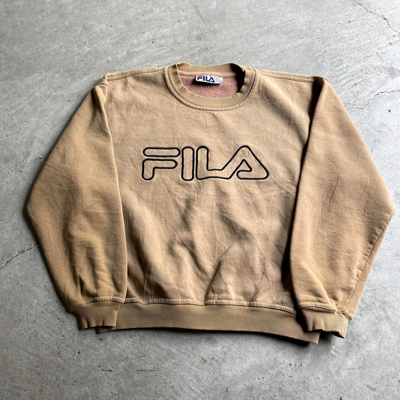 90年代 FILA フィラ フロント ロゴ刺繍 スウェット レディースL 古着
