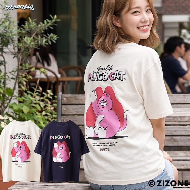 ◆ZIZONE Flock Print Tee◆gt-zi6085