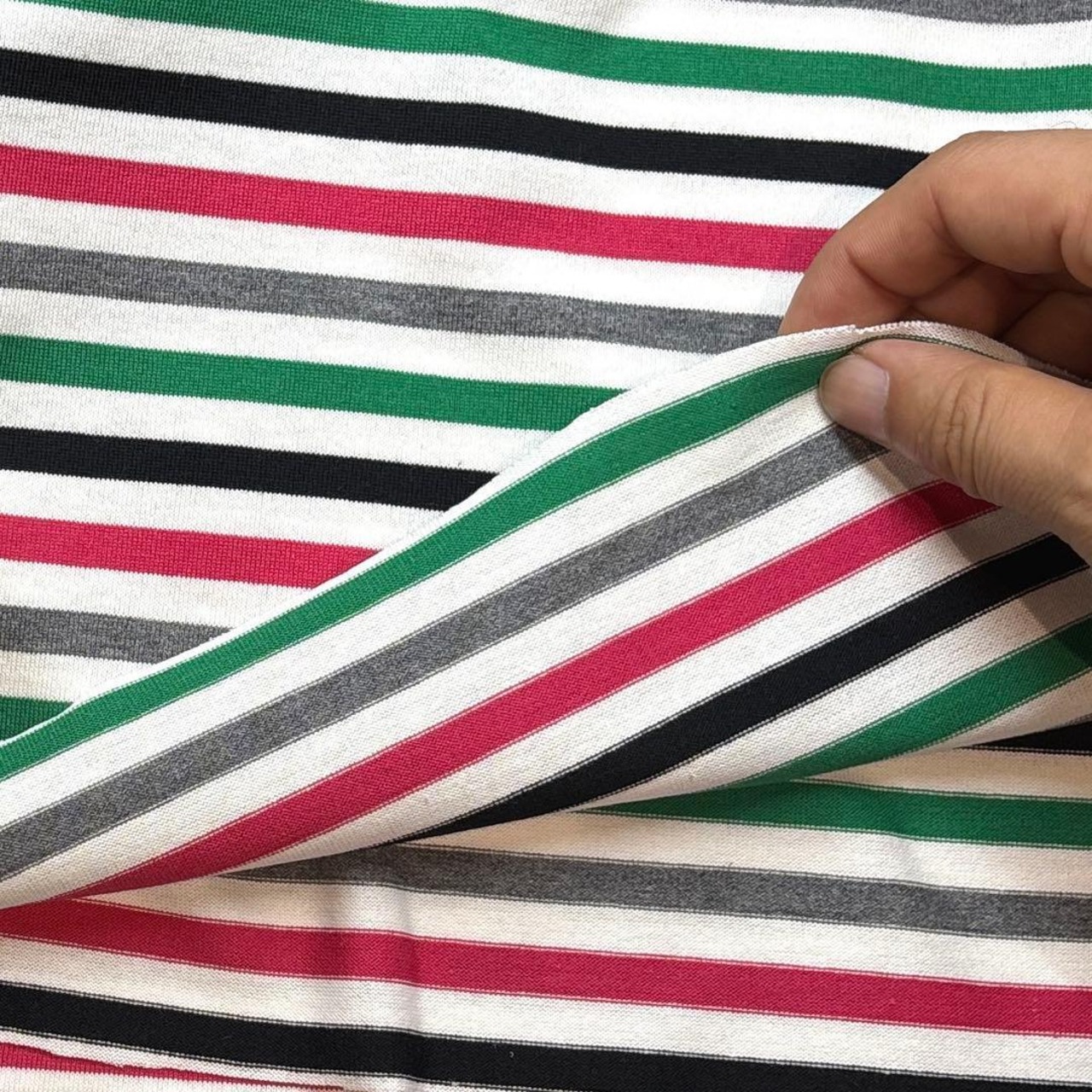 ★TB444◆1.6m◆訳あり◆綿100%天竺ニット生地◆ボーダー